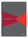 Leitz Office Collegeblok – A4, gelijnd, met kartonnen kaft, spiraalbinding, 360 graden opening, 180 pagina’s / 90 vellen FSC-gecertificeerd papier (80 g/m²), voor kantoor en school, rood, 46481025