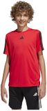Adidas Train Essentials 3 Stripes T-shirt Met Korte Mouwen Rood 13-14 Years Jongen