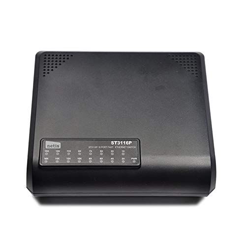 Netis System ST3116P Unmanaged Fast Ethernet Network Switch (10/100) Black