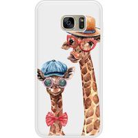 Samsung Bedrukt siliconen hoesje compatibel met Galaxy S7 Edge Funny Girafe