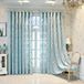 Generisch Vitrage Turquoise Gebloemd 140x245 cm