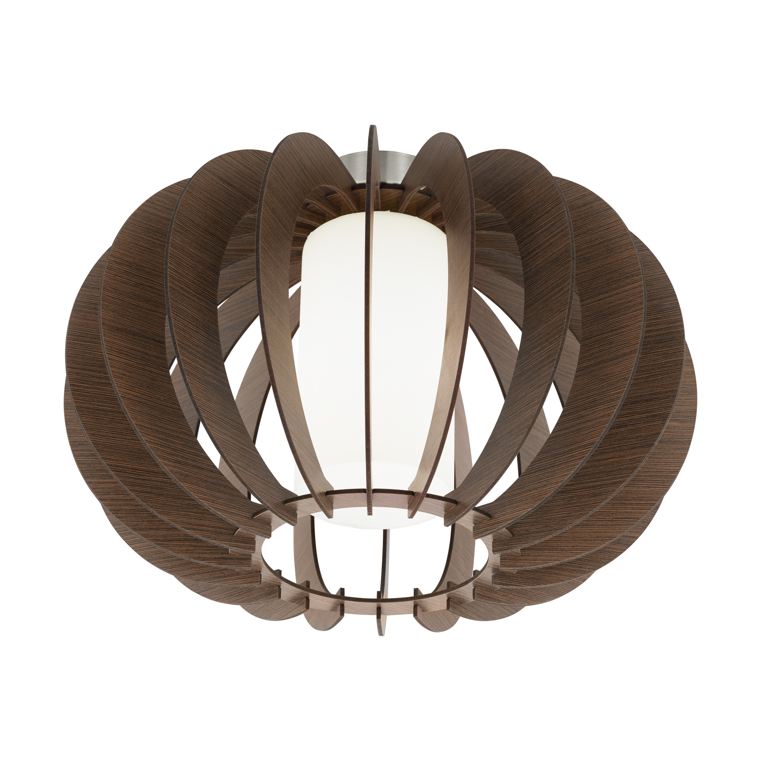 EGLO Stellato 3 - Plafondlamp - E27 - 27,5 cm - Glas, Staal, Hout