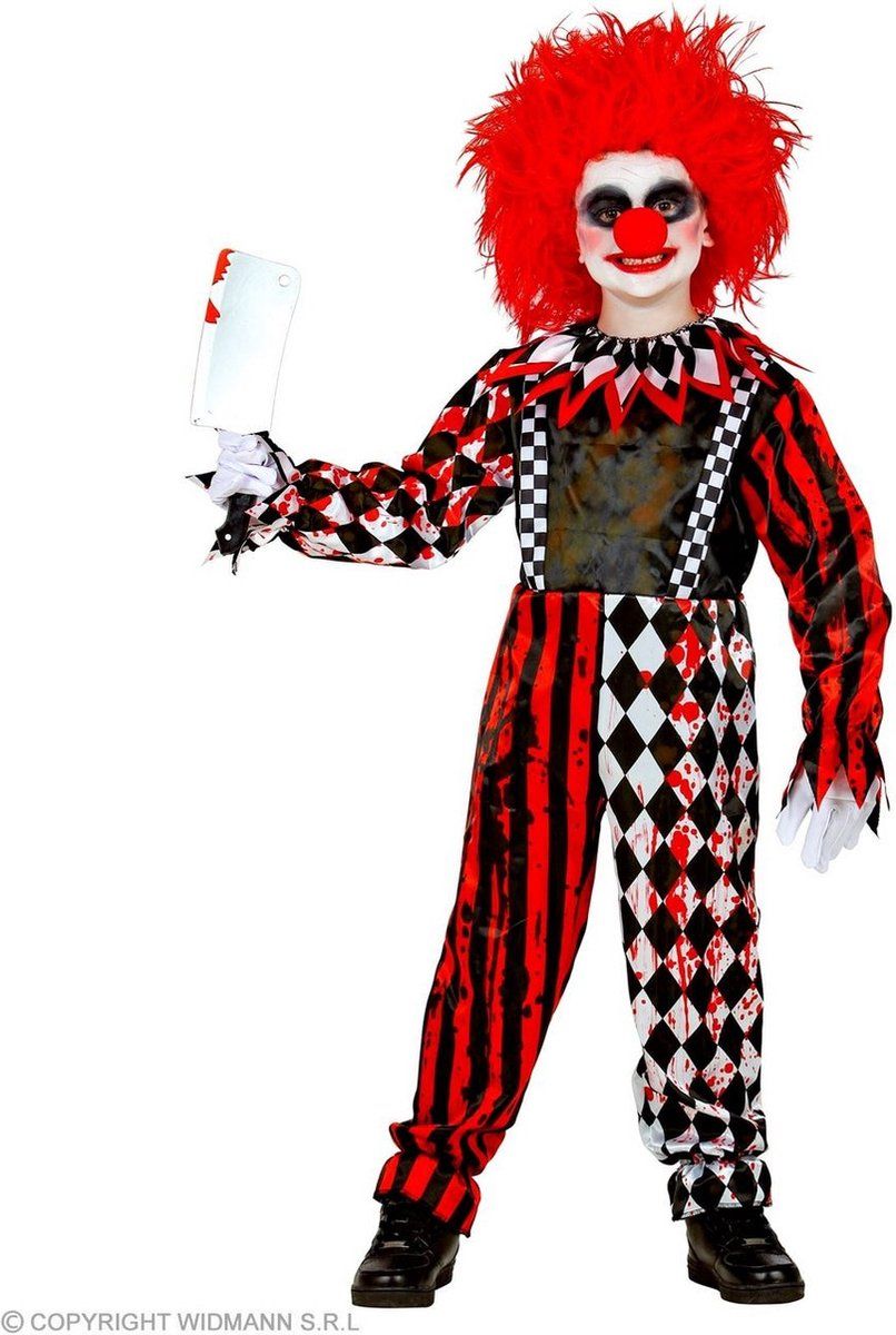 Widmann Monster & Griezel Kostuum | Horror Clown Kind | Maat 164