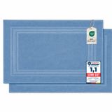 Komfortec Badmat Set - 2 stuks - 50x70 cm - 100% Katoen - Lichtblauw