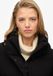 Superdry Lange Puffer Jas met Capuchon Dames Zwart
