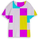 Tom Tailor - Oversized T-shirt met print op de rug - Maat 92/98 - cool lilac