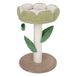 TIAKI Nature Krabpaal Blossom | Krabpaal voor katten | Uniek ontwerp met afneembaar bed | Krabpaal van jute | Hoogte: 60cm (lichtgroen)