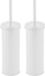 MSV Industrial Toilet/wc-borstel houder - 2x - metaal - wit - 38 cm