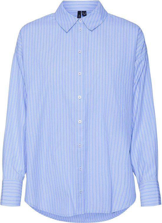 Vero Moda VMFANNI LS Shirt WVN GA NOOS - Hydrangea/sana - XS