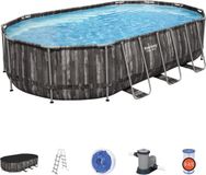 Bestway Power Steel zwembad set ovaal 610 x 366 x 122 cm