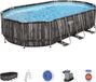 Bestway Power Steel zwembad set ovaal 610 x 366 x 122 cm