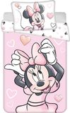 Disney Minnie Mouse BABY / Peuter dekbedovertrek Blush Pink - 135 x 100 + 40 x 60 cm - Katoen