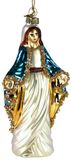 Werner Voss décoration de sapin - Madonna 14cm en verre, couleur bleu 1 pièce