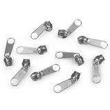 cyclingcolors 10 x vervangende ritssluiting-reparatieset voor ritssluiting hoofd nr. 5 schuivers voor kleding, tassen, jassen, tassen, koffers, jeans, nikkel