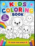 Kids Colouring Book: Fun and Easy Coloring Pages for Kids Ages 3–6 | Cute Animals, Big Simple Designs, Preschool Learning and Creative Fun