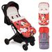 Interbaby Universele voetenzak voor de winter, zacht, warm, wollig, afneembaar, dubbele opening, eenvoudige reiniging, anti-allergene materialen, Minnie mollen