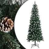 vidaXL Sapin de Noël artificiel avec support 240 cm PVC vert