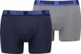 Puma Heren Boxershort 2 Pack Blauw/Grijs Maat L
