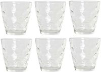 Item International Waterglazen - Sapglazen - Drinkglazen - Cirkels - 18x stuks - glas - transparant - 400 ml