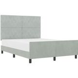 Maison Exclusive - Lit boxspring avec tête de lit gris clair 140 x 190 cm, velours