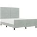 Maison Exclusive - Lit boxspring avec tête de lit gris clair 140 x 190 cm, velours