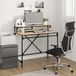 Bureau Maison Exclusive Sonoma-eikenhout, 100x50x90 cm, gemaakt van houtvezel en metaal