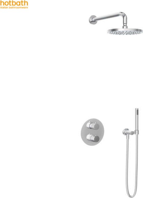 Hotbath Get Together Doucheset - 20 cm Hoofddouche - Chroom
