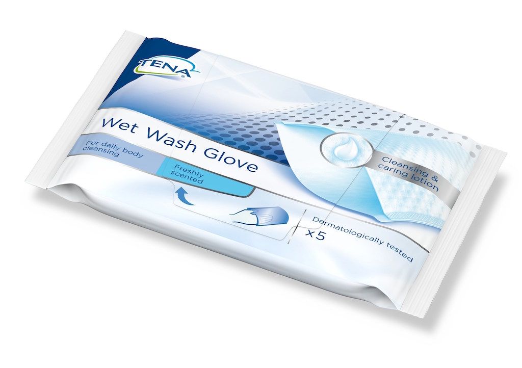 Tena Wet Wash Glove Freshly Scented