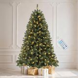 DWVO Kunstkerstboom, 183 cm, 250 leds, met afstandsbediening, dennenboom