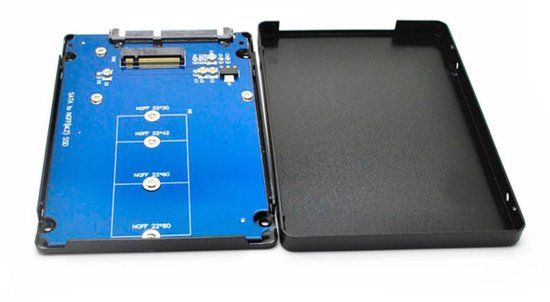CoreParts MSNX1001B Speicherlaufwerksgehäuse 2.5 SSD-Gehäuse Schwarz (NGFF)