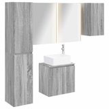 vidaXL Badkamerkastenset 5 st Grijs Sonoma Bewerkt hout