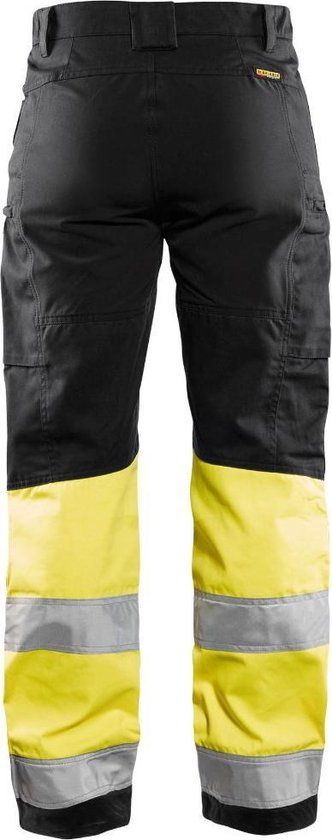 Blåkläder Dames werkbroek High Vis met stretch 7161-1811 - Zwart/High Vis Geel - C42