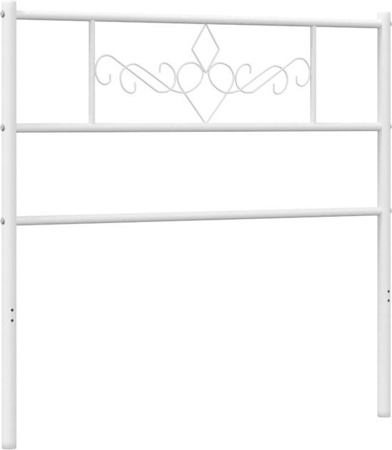 vidaXL Hoofdbord 107 cm metaal wit