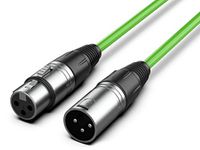 Audibax Zilverkleurige kabel XLR Macho - XLR Hembra 10 Metros Verde