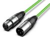Audibax Zilverkleurige kabel XLR Macho - XLR Hembra 10 Metros Verde