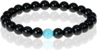 Memphis Accessories Kralen armband heren Memphis Onyx Aquamarijn