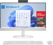HP 27-cr0005ss Computer 68,6 cm (27 inch), Full HD, met camera, draadloos toetsenbord en muis (AMD Ryzen 7 7730U, 16 GB RAM, 1 TB SSD, AMD Radeon Graphics, Windows 11) wit, Spaans QWERTY-toetsenbord