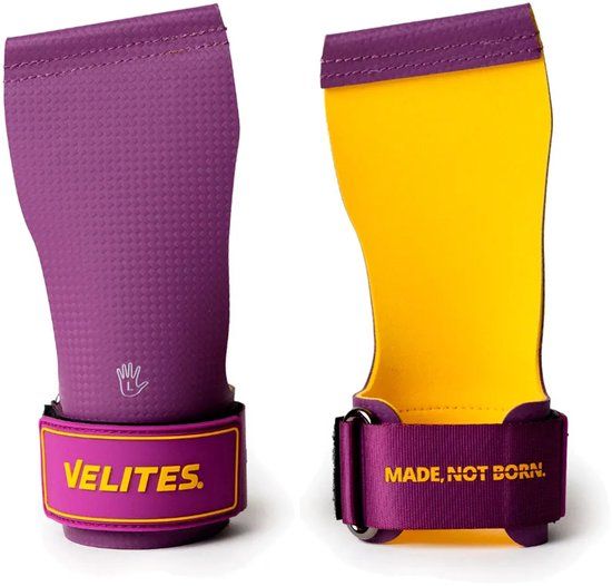 Velites Quad Ultra Hand Grips XL Purple-Mustard - Fitness & Functional Training - Pull-Ups & Bar Training