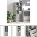 Vidaxl Armoire haute avec tiroir gris béton 45,5 x 34 x 127 cm