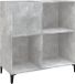 vidaXL Meuble de rangement pour disques - 84,5x38x89 cm - Bois traité - Gris béton