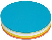 MAUL Presentatiekaarten rond Papier 120 stuks 13.5 x 13.5 x 0.02 cm wit blauw geel groen oranje rood