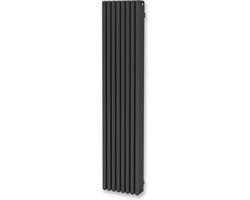 Triton Designradiator - 39x180 cm - Mat Zwart - 3864 Watt - Aluminium