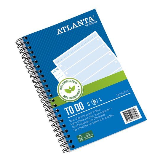 Djois Atlanta Things To Do Medium - A5 - 100 pagina's - 5 stuks - Blauw