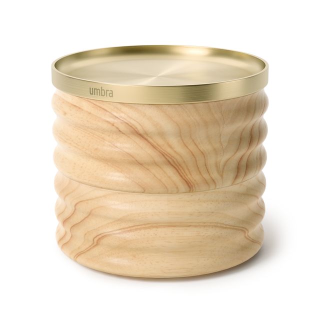 Umbra Tesora Houten Sieradendoos - Blank Hout - Unisex - 12.70 x 12.70 x 11.68 cm