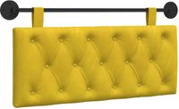vidaXL - Hangend Hoofdbord - Geel - Fluweel