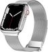By Qubix Milanese Band Zilver Geschikt voor Apple Watch 38mm/40mm/41mm/42mm