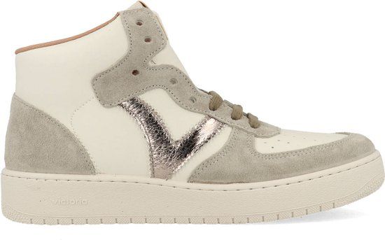 Victoria Madrid Serraje Metal High Sneakers Dames - groen - wit - goud - Maat 42