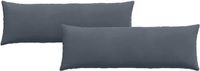 vidaXL - Zitkussens - 2 stuks - Donkergrijs - 120 x 40 cm - Corduroy stof