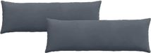 vidaXL - Zitkussens - 2 stuks - Donkergrijs - 120 x 40 cm - Corduroy stof