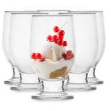 Glasmark KROSNO 1992 Set Van 6 Ijsbekers Van Transparant Glas Ijsglazen Dessertglazen Elegante Met Voet 270 ml